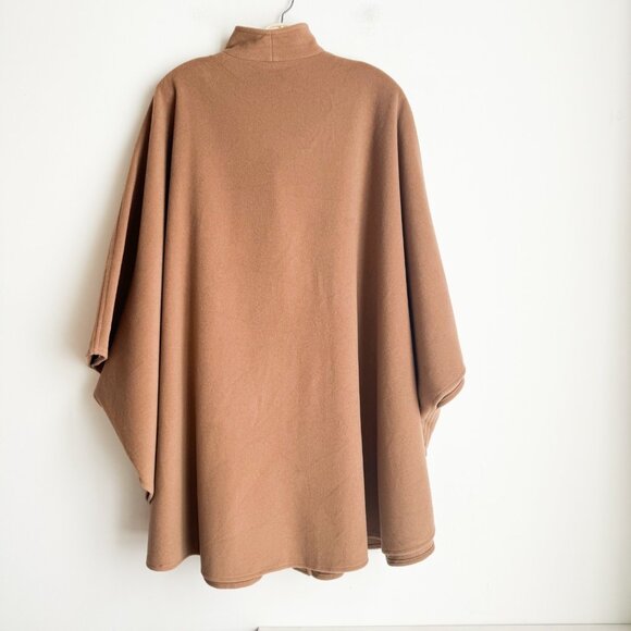 Vintage Elegant Design Wool Cashmere Camel Beige Cape L/XL - Picture 5 of 6